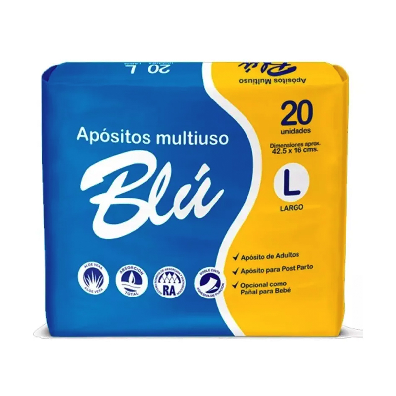 Apósito Blú talla " L " Manga 14 paq.